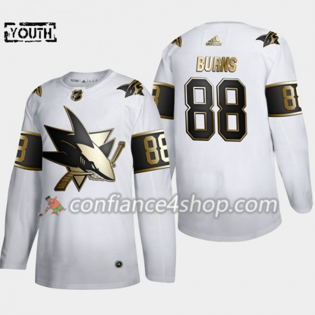 Adidas Maillot de Hockey San Jose Sharks Brent Burns 88 Adidas 2019-20 Golden Edition Blanc Authentic - Enfant
